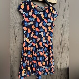 Epic Threads Navy Pineapple Print Kids Dress